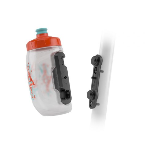 FIDLOCK TWIST Bidon dziecięcy 450 pomarańczowo niebieski + baza FIDLOCK TWIST Bidon dziecięcy 450 pomarańczowo niebieski + baza