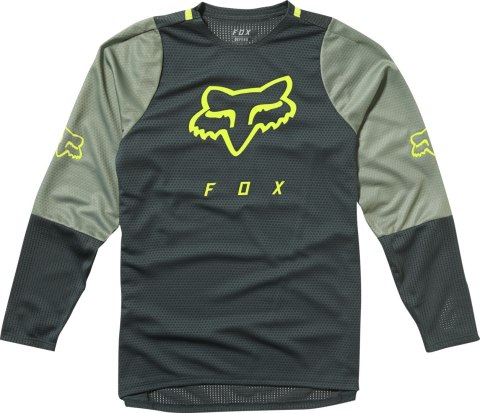 KOSZULKA ROWEROWA FOX JUNIOR Z DŁUGIM RĘKAWEM DEFEND EMERALD YL KOSZULKA ROWEROWA FOX JUNIOR Z DŁUGIM RĘKAWEM DEFEND EMERALD YL