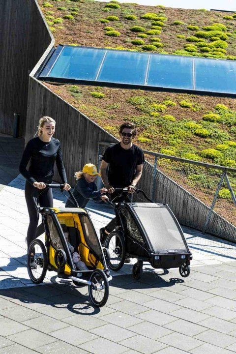 Przyczepka rowerowa dla dziecka - THULE Chariot Sport 2 - Midnight Black Przyczepka rowerowa dla dziecka - THULE Chariot Sport 2 - Midnight Black