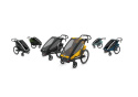 Przyczepka rowerowa dla dziecka, podwójna - THULE Chariot Cab 2 - oliwkowa/szara Przyczepka rowerowa dla dziecka, podwójna - THULE Chariot Cab 2 - oliwkowa/szara