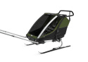 Przyczepka rowerowa dla dziecka, podwójna - THULE Chariot Cab 2 - oliwkowa/szara Przyczepka rowerowa dla dziecka, podwójna - THULE Chariot Cab 2 - oliwkowa/szara