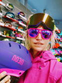Okulary sportowe NEON Board różowe (pink fluo), szkła zielone Okulary sportowe NEON Board różowe (pink fluo), szkła zielone