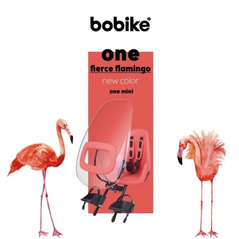 Fotelik rowerowy Bobike ONE mini fierce flamingo Fotelik rowerowy Bobike ONE mini fierce flamingo