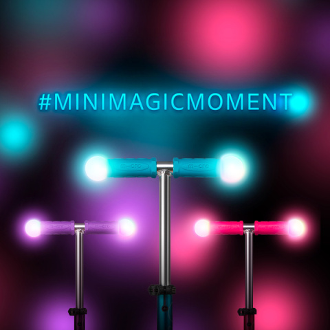 Hulajnoga dziecięca Mini MICRO Deluxe Magic świecące koła LED fioletowa Hulajnoga dziecięca Mini MICRO Deluxe Magic świecące koła LED fioletowa