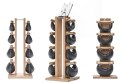 Hantle NOHrD SwingBell 2-8 Kg ze stojakiem Tower Classic Orzech Skóra