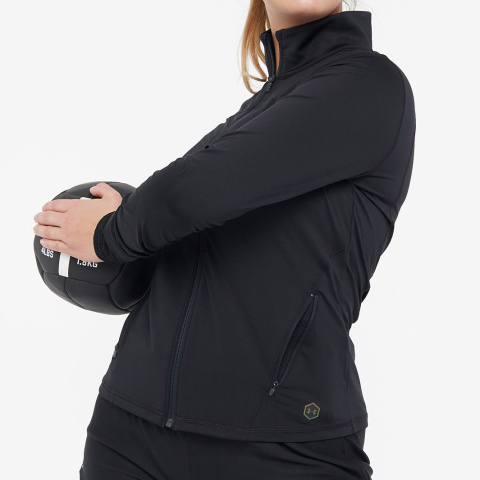BLUZA DAMSKA UNDER ARMOUR RUSH FZ 1359081-001 XS BLUZA DAMSKA UNDER ARMOUR RUSH FZ 1359081-001 XS