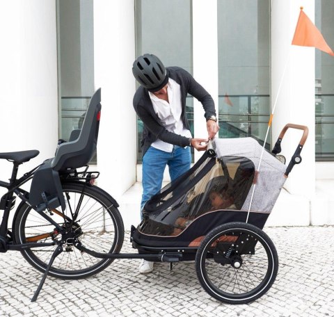 PRZYCZEPKA ROWEROWA BOBIKE MOOBE 2w1 grey PRZYCZEPKA ROWEROWA BOBIKE MOOBE 2w1 grey