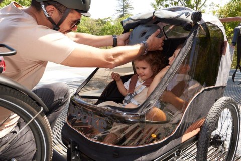 PRZYCZEPKA ROWEROWA BOBIKE MOOBE 2w1 grey PRZYCZEPKA ROWEROWA BOBIKE MOOBE 2w1 grey