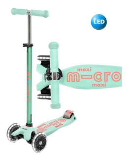 Hulajnoga dziecięca Maxi MICRO Deluxe świecące koła LED miętowa