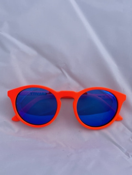 Okulary sportowe NEON Gravity czerwone (red fluo), szkła niebieskie