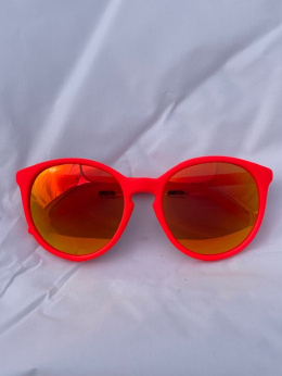 Okulary sportowe NEON Lover czerwone (red fluo), szkła czerwone