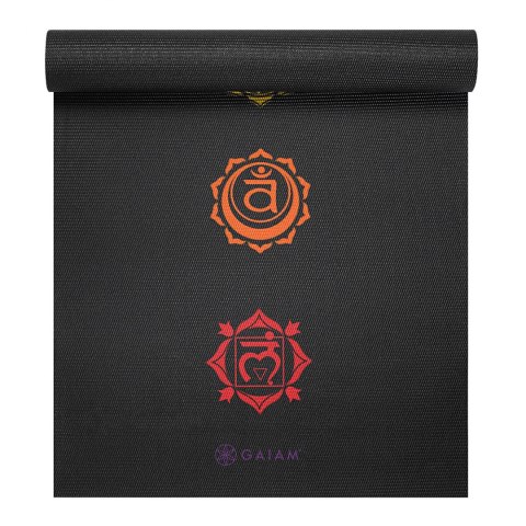 GAIAM MATA DO JOGI PREMIUM BLACK CHAKRA 6 MM 62610 GAIAM MATA DO JOGI PREMIUM BLACK CHAKRA 6 MM 62610