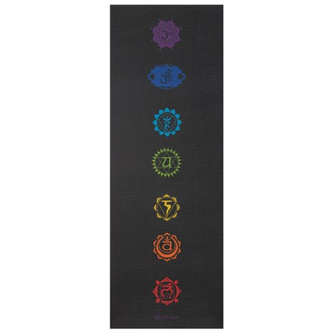 GAIAM MATA DO JOGI PREMIUM BLACK CHAKRA 6 MM 62610 GAIAM MATA DO JOGI PREMIUM BLACK CHAKRA 6 MM 62610