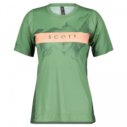Damska Koszulka rowerowa SCOTT Trail Vertic Glade green/Crystal pink 289440