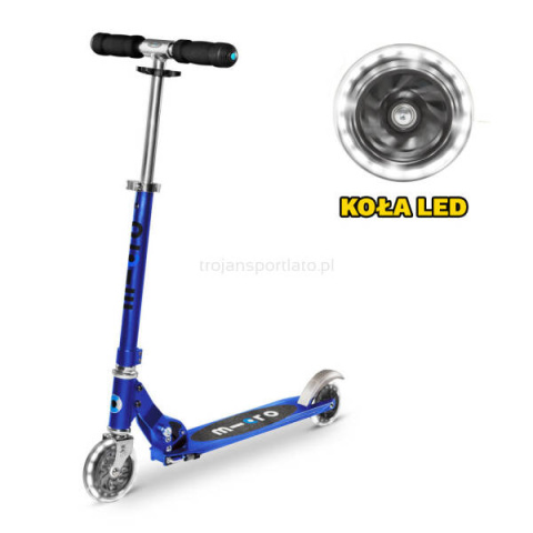Hulajnoga dziecięca MICRO Sprite świecące koła LED niebieska (saphire blue) Hulajnoga dziecięca MICRO Sprite świecące koła LED niebieska (saphire blue)