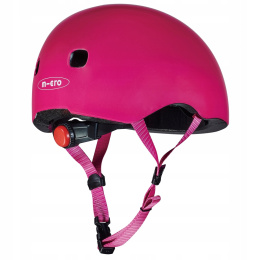 KASK DZIECIĘCY MICRO MALINOWY ŚWIATEŁKO S(48-53CM)