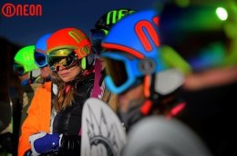 Gogle narciarskie NEON ASPEN I White Yellow Fluo, Szyba: Gold