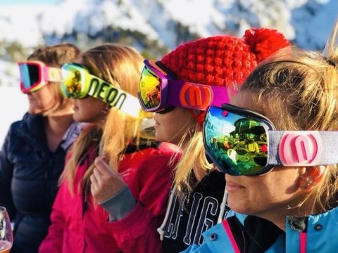 Gogle narciarskie NEON ASPEN I White Yellow Fluo, Szyba: Gold Gogle narciarskie NEON ASPEN I White Yellow Fluo, Szyba: Gold