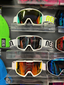 Gogle narciarskie NEON ASPEN I White Black, Szyba: STEEL