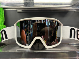 Gogle narciarskie NEON ASPEN I White Black, Szyba: STEEL