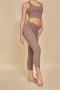 Moonholi Legginsy do jogi Yoggings 7/8 - beżowe S