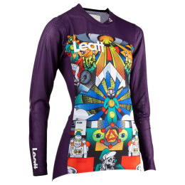 LEATT KOSZULKA ROWEROWA (DAMSKA) MTB GRAVITY 4.0 JERSEY AREA 51 KOLOR FIOLETOWY ROZMIAR L