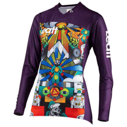LEATT KOSZULKA ROWEROWA (DAMSKA) MTB GRAVITY 4.0 JERSEY AREA 51 KOLOR FIOLETOWY ROZMIAR L