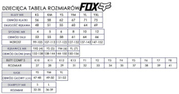 DZIECIĘCA KOSZULKA ROWEROWA FOX DEFEND M 127-132CM