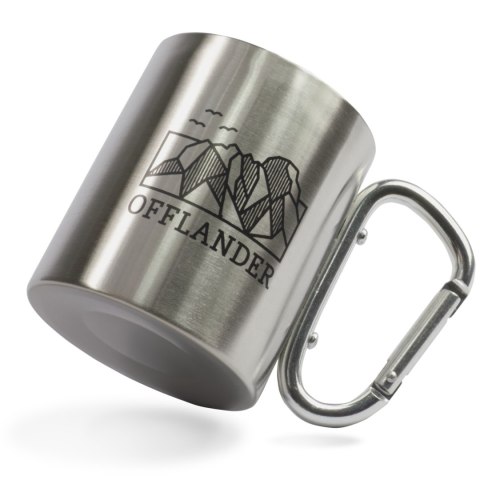 OFFLANDER KUBEK KEMPINGOWY Z KARABIŃCZYKIEM STALOWY 220ML OFFLANDER KUBEK KEMPINGOWY Z KARABIŃCZYKIEM STALOWY 220ML