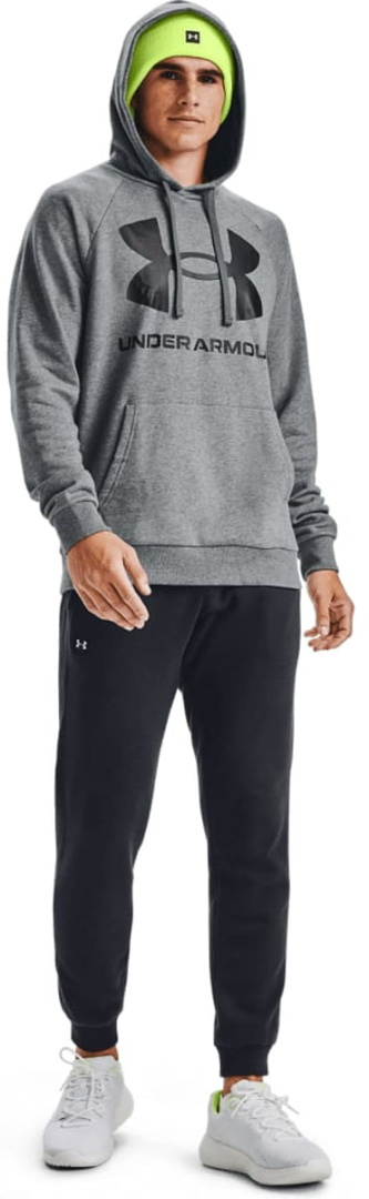 BLUZA MĘSKA UNDER ARMOUR RIVAL FLEECE BIG LOGO HD SZARA BLUZA MĘSKA UNDER ARMOUR RIVAL FLEECE BIG LOGO HD SZARA
