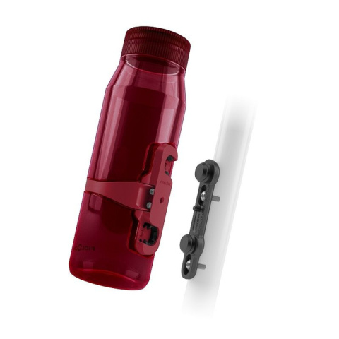 TWIST Butelka 700 LIFE Clear/Dark Red + Baza Bike TWIST Butelka 700 LIFE Clear/Dark Red + Baza Bike