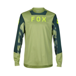 KOSZULKA ROWEROWA Z DŁUGIM RĘKAWEM FOX DEFEND TAUNT PALE GREEN L