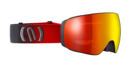 Gogle narciarskie NEON ARCTIC I Black Red, Szkło: Podwójne wymieniane z magnetyczną szybą Red/Amber