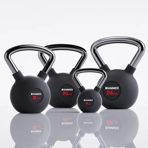 Kettlebell gumowany HAMMER PREMIUM 4 kg Kettlebell gumowany HAMMER PREMIUM 4 kg