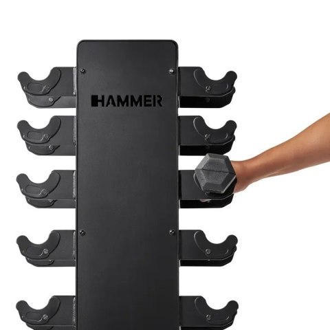 Zestaw hantli HEX 1-10 kg ze stojakiem HAMMER Zestaw hantli HEX 1-10 kg ze stojakiem HAMMER