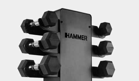 Zestaw hantli HEX 1-10 kg ze stojakiem HAMMER Zestaw hantli HEX 1-10 kg ze stojakiem HAMMER