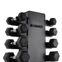 Zestaw hantli HEX 1-10 kg ze stojakiem HAMMER Zestaw hantli HEX 1-10 kg ze stojakiem HAMMER