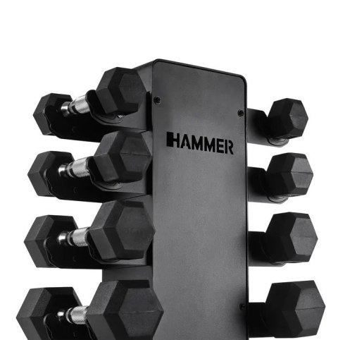 Zestaw hantli HEX 1-10 kg ze stojakiem HAMMER Zestaw hantli HEX 1-10 kg ze stojakiem HAMMER