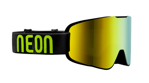 Gogle narciarskie NEON HYPE I Black Yellow, Szyba Lustrzana Gold Gogle narciarskie NEON HYPE I Black Yellow, Szyba Lustrzana Gold