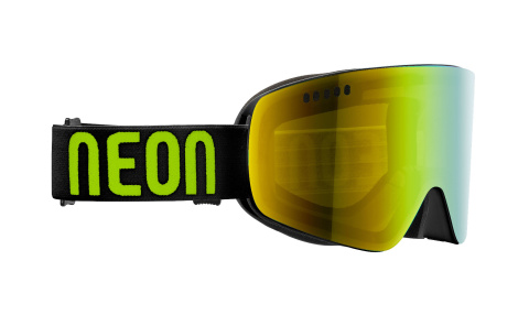 Gogle narciarskie NEON Vertical I Black Yellow, Szyba: Gold Gogle narciarskie NEON Vertical I Black Yellow, Szyba: Gold