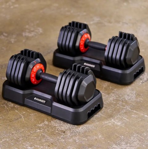Zestaw hantli systemowych ze stojakiem 2 x 25 kg HAMMER STRONGLOCK 4.0 Zestaw hantli systemowych ze stojakiem 2 x 25 kg HAMMER STRONGLOCK 4.0