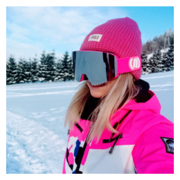 Gogle narciarskie NEON DANGER I Pink Fluo White, Szyba: STEAL