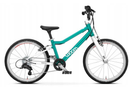 Rower dziecięcy WOOM GO 4 turkusowy (metallic turquoise), rozmiar 20