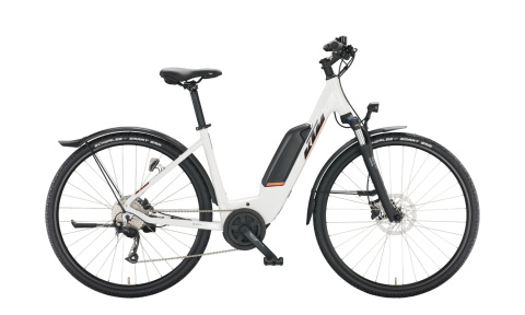 Rower Elektryczny Damski KTM Macina Cross Street P510 white, rozmiar S/46 Rower Elektryczny Damski KTM Macina Cross Street P510 white, rozmiar S/46