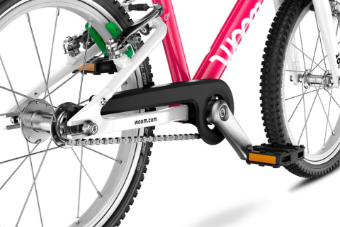 Lekki Rower Dziecięcy WOOM GO 3 AUTOMAGIC HOT PINK 16 cali Lekki Rower Dziecięcy WOOM GO 3 AUTOMAGIC HOT PINK 16 cali