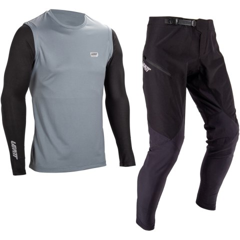 Komplet rowerowy (koszulka+spodnie) LEATT Ride Kit MTB 1.0 (czarno-szary, M) Komplet rowerowy (koszulka+spodnie) LEATT Ride Kit MTB 1.0 (czarno-szary, M)