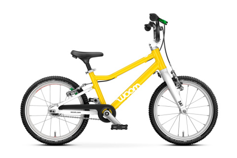 Lekki Rower Dziecięcy WOOM GO 3 AUTOMAGIC YELLOW 16 cali