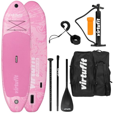VIRTUFIT DESKA SUP CRUISER 305 - RÓŻOWY - Z SIEDZENIEM KAJAKOWYM, AKCESORIAMI I TORBĄ DO NOSZENIA VIRTUFIT DESKA SUP CRUISER 305 - RÓŻOWY - Z SIEDZENIEM KAJAKOWYM, AKCESORIAMI I TORBĄ DO NOSZENIA