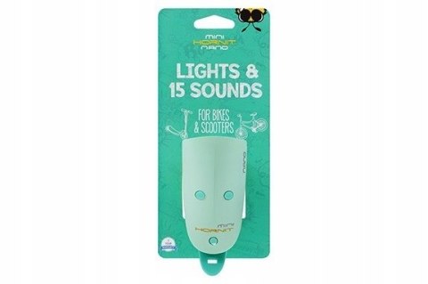 LAMPKA LED I DZWONEK ROWEROWY DWA W JEDNYM MINI HORNIT NANO MINT LAMPKA LED I DZWONEK ROWEROWY DWA W JEDNYM MINI HORNIT NANO MINT