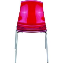 KRZESŁO ALLEGRA RED TRANSPARENT